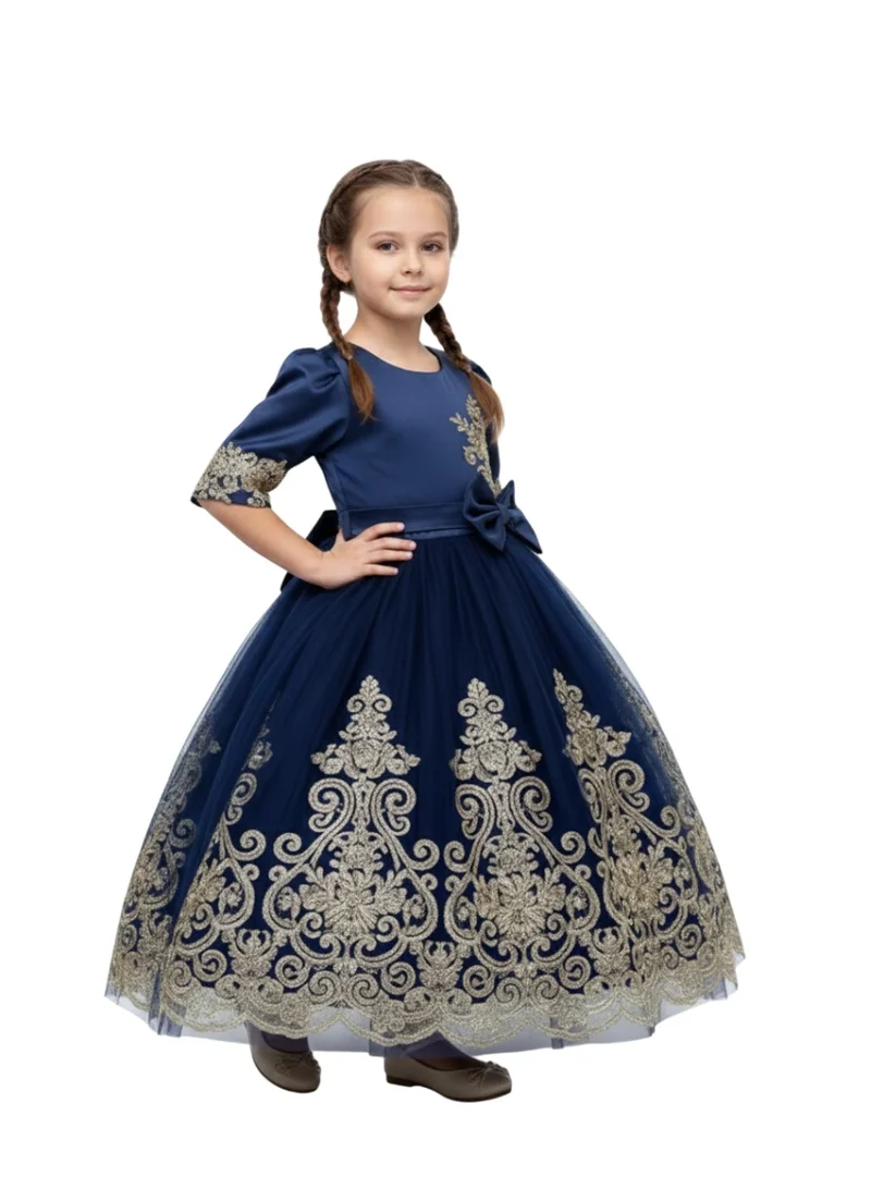 D'Daniela D'Daniela - Duchess Party Dress Dark Blue Colour